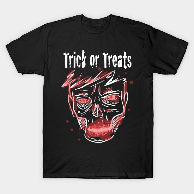 Pumpkin Halloween Celtic Trick Treats Candy Gift T-Shirt by Schimmi